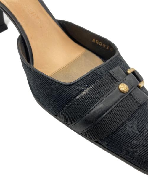 LOUIS VUITTON（ルイ ヴィトン）LOUIS VUITTON (ルイ ヴィトン) モノグラムスクエアトゥミュール ブラック サイズ:24.5㎝の古着・服飾アイテム