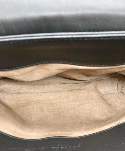 BOTTEGA VENETA（ボッテガベネタ）BOTTEGA VENETA (ボッテガベネタ) ミラー付イントレチャートショルダーバッグ ブラックの古着・服飾アイテム