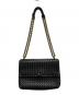 BOTTEGA VENETA（ボッテガベネタ）の古着「ミラー付イントレチャートショルダーバッグ」｜ブラック