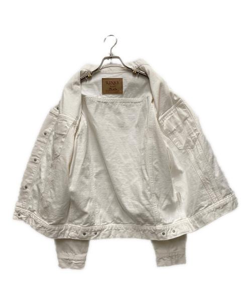 Hysteric Glamour（ヒステリックグラマー）Hysteric Glamour (ヒステリックグラマー) KINKY JEANSデニムジャケット ホワイト サイズ:Lの古着・服飾アイテム