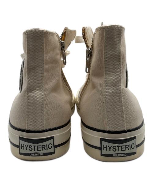 Hysteric Glamour（ヒステリックグラマー）Hysteric Glamour (ヒステリックグラマー) キャンバススニーカー ベージュ サイズ:27cmの古着・服飾アイテム
