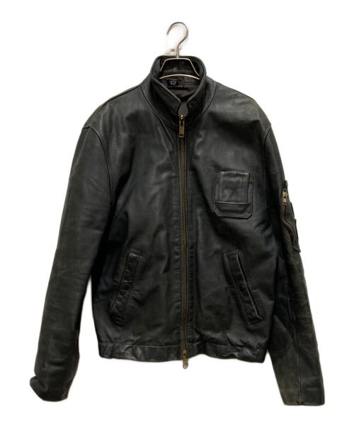French Army（フランス軍）French Army (フランス軍) 70’sレザーフライトジャケット ブラック サイズ:不明の古着・服飾アイテム