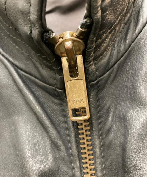 French Army（フランス軍）French Army (フランス軍) 70’sレザーフライトジャケット ブラック サイズ:不明の古着・服飾アイテム