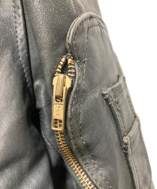 French Army（フランス軍）French Army (フランス軍) 70’sレザーフライトジャケット ブラック サイズ:不明の古着・服飾アイテム