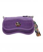 Coachtopiaコーチトピア）の古着「Mini Wavy Dinky Bag With Crossbody Strap」｜パープル