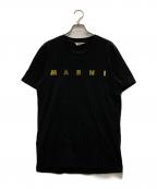 MARNIマルニ）の古着「ロゴプリントTシャツ」｜ブラック
