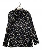 BALENCIAGAバレンシアガ）の古着「シルク混総柄シャツ」｜ネイビー