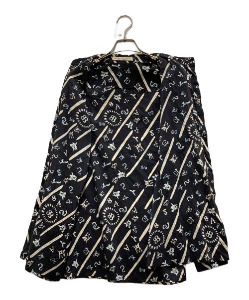 BALENCIAGA（バレンシアガ）BALENCIAGA (バレンシアガ) シルク混総柄シャツ ネイビー サイズ:36の古着・服飾アイテム