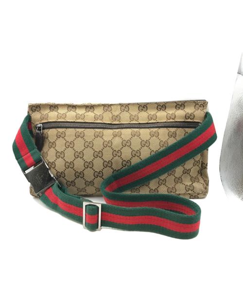 GUCCI（グッチ）GUCCI (グッチ) ウエストポーチ ブラウンの古着・服飾アイテム