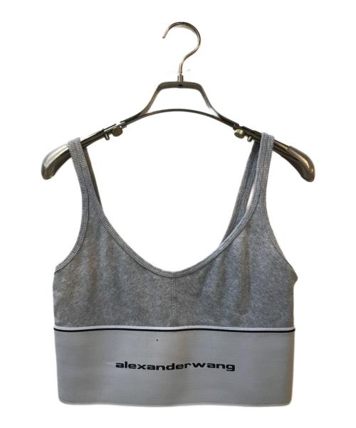ALEXANDER WANG（アレキサンダー・ワン）ALEXANDER WANG (アレキサンダー・ワン) ロゴブラトップ グレー サイズ:Sの古着・服飾アイテム