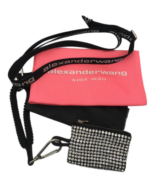 ALEXANDER WANG（アレキサンダー・ワン）ALEXANDER WANG (アレキサンダー・ワン) ネックストラップ付マルチポーチ ピンク×ブラックの古着・服飾アイテム