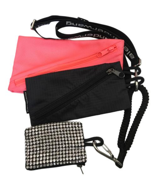 ALEXANDER WANG（アレキサンダー・ワン）ALEXANDER WANG (アレキサンダー・ワン) ネックストラップ付マルチポーチ ピンク×ブラックの古着・服飾アイテム