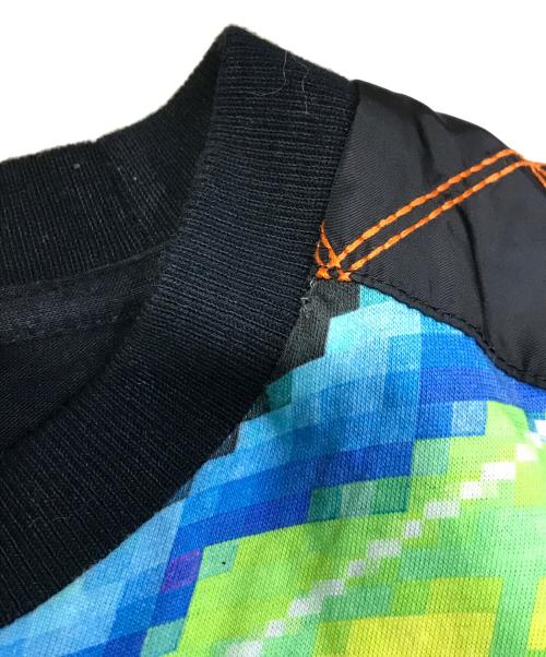 PRADA（プラダ）PRADA (プラダ) レーダー柄 ナイロンTシャツ ブラック×マルチカラー サイズ:Sの古着・服飾アイテム