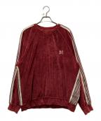 Needlesニードルズ）の古着「VELOUR TRACK CREW NECK SHIRT」｜レッド