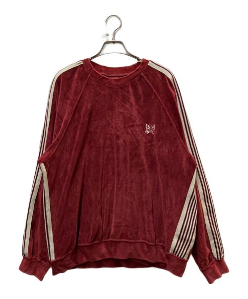 Needles（ニードルズ）Needles (ニードルズ) VELOUR TRACK CREW NECK SHIRT レッド サイズ:Mの古着・服飾アイテム