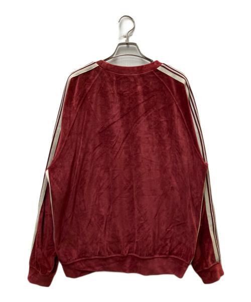 Needles（ニードルズ）Needles (ニードルズ) VELOUR TRACK CREW NECK SHIRT レッド サイズ:Mの古着・服飾アイテム