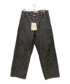 OUR LEGACYアワーレガシー）の古着「VAST CUT Torino Stripe ワイドデニム」｜グレー