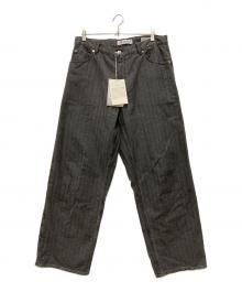 OUR LEGACY（アワーレガシー）の古着「VAST CUT Torino Stripe ワイドデニム」｜グレー