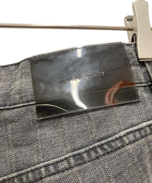 OUR LEGACY（アワーレガシー）OUR LEGACY (アワーレガシー) VAST CUT Torino Stripe ワイドデニム グレー サイズ:50の古着・服飾アイテム