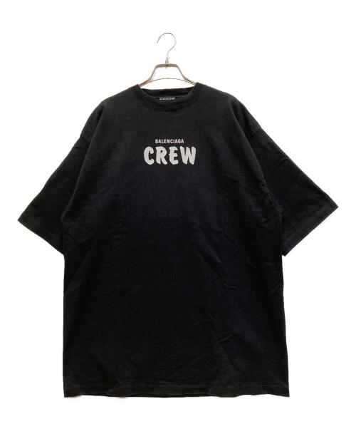BALENCIAGA（バレンシアガ）BALENCIAGA (バレンシアガ) CREWロゴプリントTシャツ ブラック サイズ:Lの古着・服飾アイテム