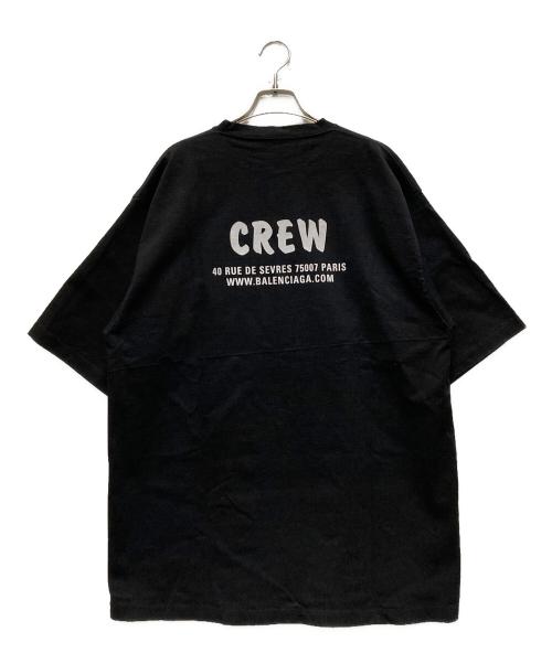BALENCIAGA（バレンシアガ）BALENCIAGA (バレンシアガ) CREWロゴプリントTシャツ ブラック サイズ:Lの古着・服飾アイテム
