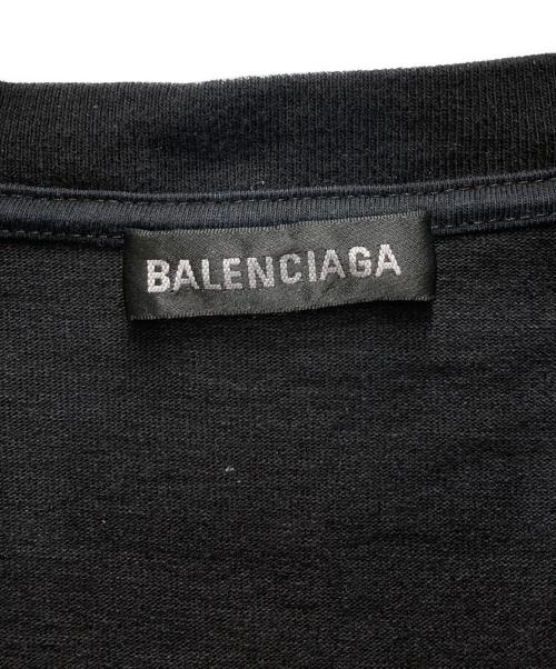 BALENCIAGA（バレンシアガ）BALENCIAGA (バレンシアガ) CREWロゴプリントTシャツ ブラック サイズ:Lの古着・服飾アイテム