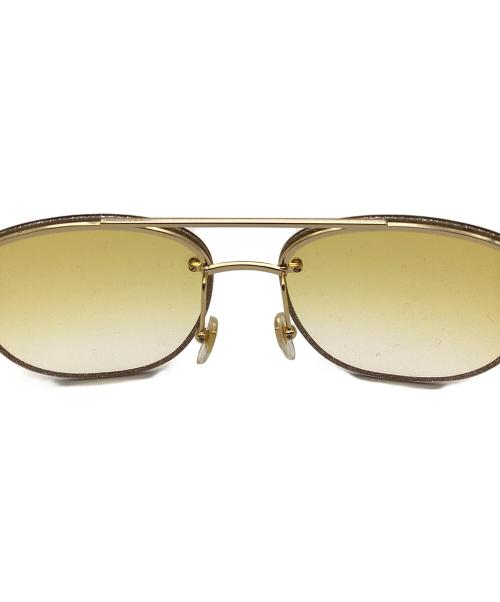 GUCCI（グッチ）GUCCI (グッチ) ダブルブリッジサングラス ゴールド×イエロー サイズ:62□16-145の古着・服飾アイテム