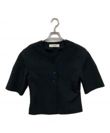 anuke（アンヌーク）の古着「Vneck Compact Shirts」｜ブラック