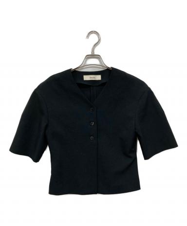 中古・古着通販】ANUKE (アンヌーク) Vneck Compact Shirts ブラック