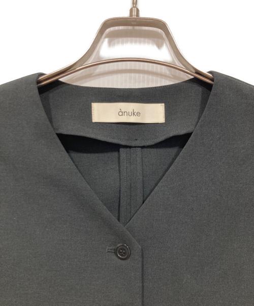 anuke（アンヌーク）ANUKE (アンヌーク) Vneck Compact Shirts ブラック サイズ:Ｆの古着・服飾アイテム
