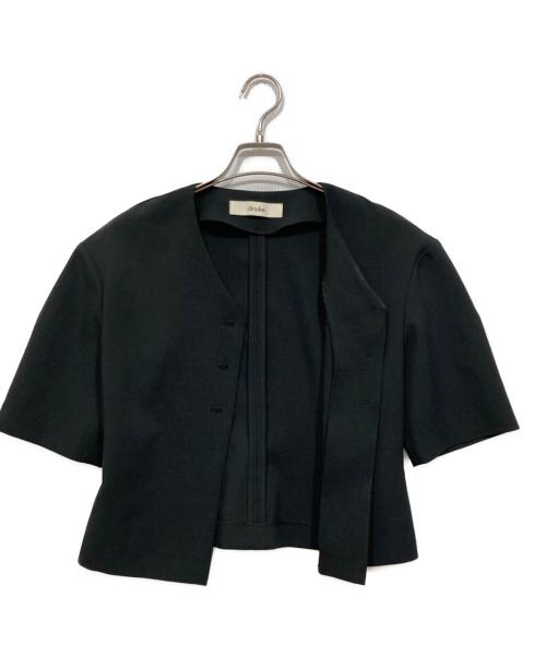anuke（アンヌーク）ANUKE (アンヌーク) Vneck Compact Shirts ブラック サイズ:Ｆの古着・服飾アイテム