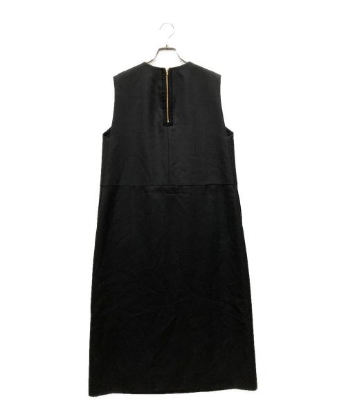 DRAWER（ドゥロワー）DRAWER (ドゥロワー) ウールシャークスキン ワンピース ブラック サイズ:36の古着・服飾アイテム