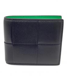 BOTTEGA VENETA（ボッテガベネタ）の古着「マキシ イントレチャート カセット2つ折り財布」｜ブラック