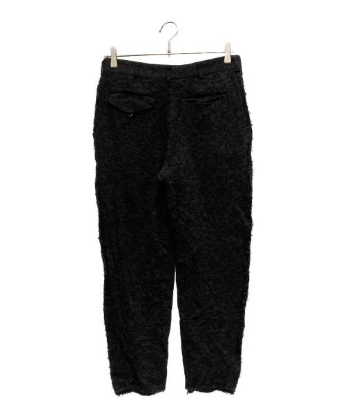 COMME des GARCONS HOMME PLUS（コムデギャルソンオムプリュス）COMME des GARCONS HOMME PLUS (コムデギャルソンオムプリュス) ジャガードフリンジテーパードパンツ ブラック サイズ:Sの古着・服飾アイテム