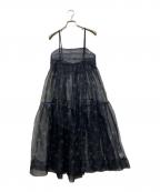 POPPYポピー）の古着「シアーキャミソールワンピース」｜ネイビー