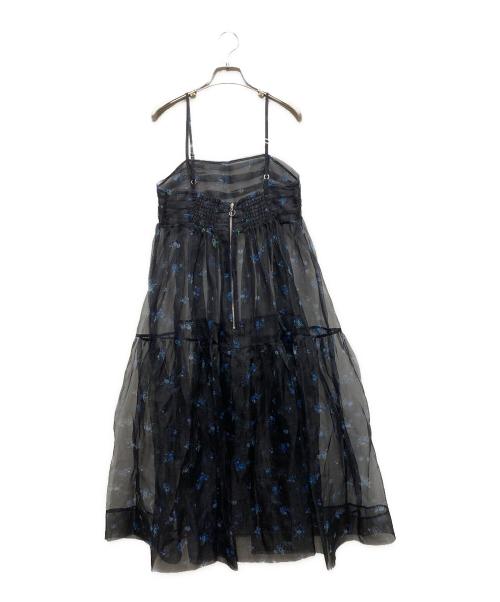 POPPY（ポピー）POPPY (ポピー) シアーキャミソールワンピース ネイビー サイズ:Sの古着・服飾アイテム