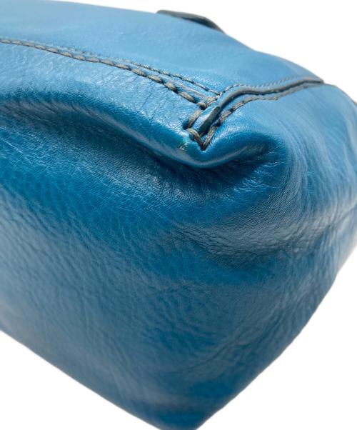 HIROFU（ヒロフ）HIROFU (ヒロフ) エテルノレザーハンドバッグ ブルーの古着・服飾アイテム