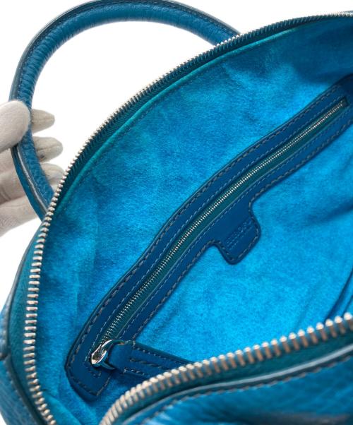 HIROFU（ヒロフ）HIROFU (ヒロフ) エテルノレザーハンドバッグ ブルーの古着・服飾アイテム