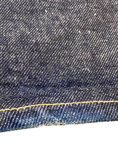 gold（ゴールド）gold (ゴールド) RECYCLED WASTE SUVIN COTTON YARN 14oz. DENIM 5POCKET WIDE PANTS インディゴ サイズ:Mの古着・服飾アイテム