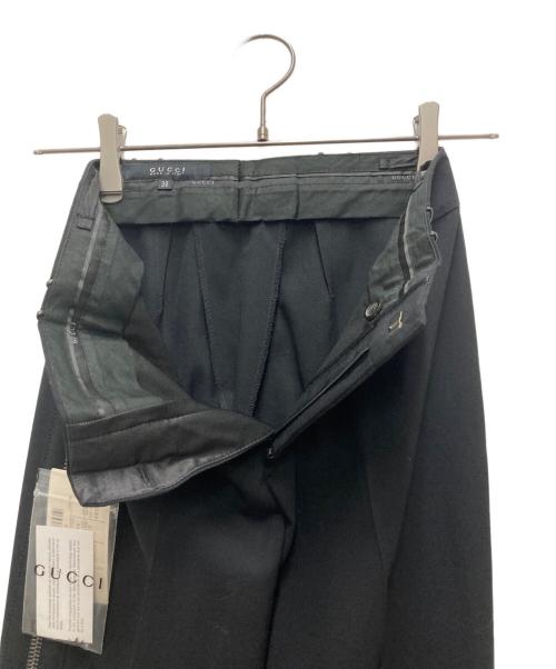 GUCCI（グッチ）GUCCI (グッチ) サイドジップスラックス ブラック サイズ:38の古着・服飾アイテム