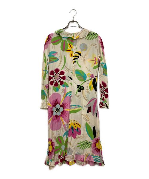 GUCCI（グッチ）GUCCI (グッチ) シルクフローラルワンピース ベージュ サイズ:38の古着・服飾アイテム