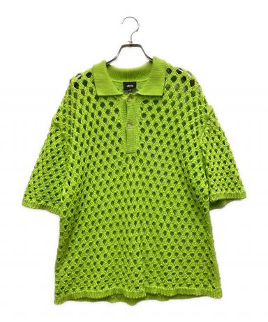 中古・古着通販】stussy (ステューシー) BIG MESH POLO SWEATER