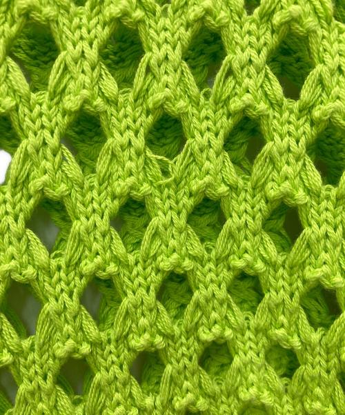 stussy（ステューシー）stussy (ステューシー) BIG MESH POLO SWEATER グリーン サイズ:Lの古着・服飾アイテム