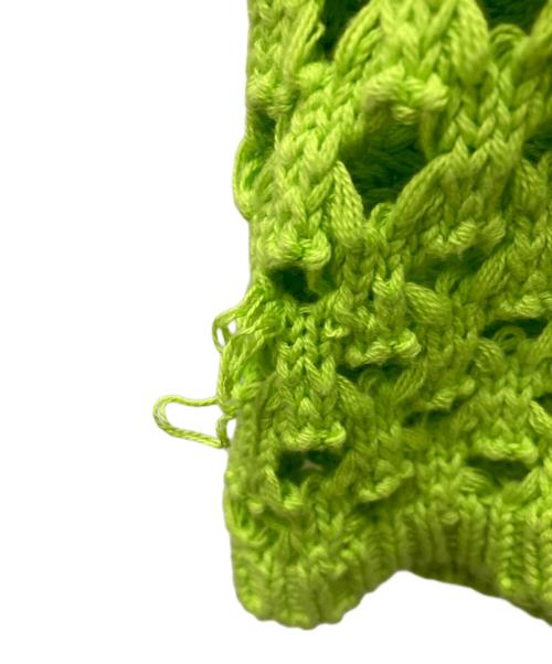 stussy（ステューシー）stussy (ステューシー) BIG MESH POLO SWEATER グリーン サイズ:Lの古着・服飾アイテム