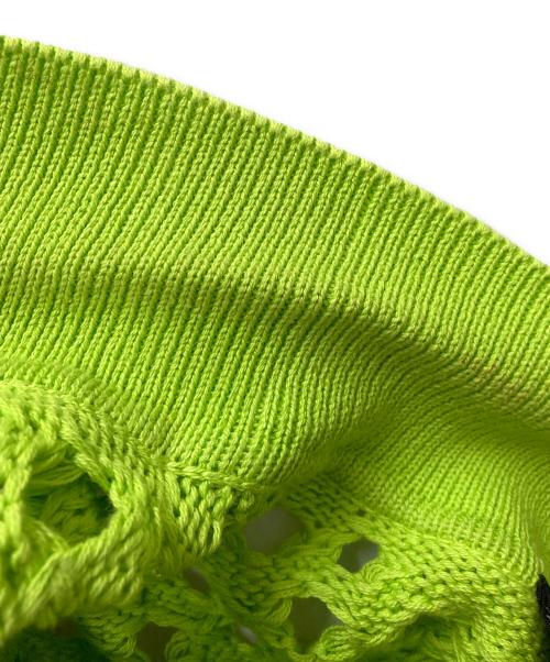 stussy（ステューシー）stussy (ステューシー) BIG MESH POLO SWEATER グリーン サイズ:Lの古着・服飾アイテム