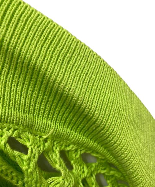 stussy（ステューシー）stussy (ステューシー) BIG MESH POLO SWEATER グリーン サイズ:Lの古着・服飾アイテム