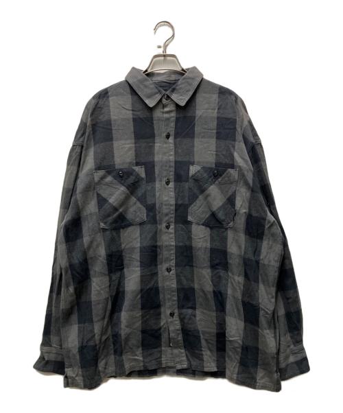NEIGHBORHOOD（ネイバーフッド）NEIGHBORHOOD (ネイバーフッド) BUFFALO CHECK SHIRT LS グレー サイズ:XLの古着・服飾アイテム