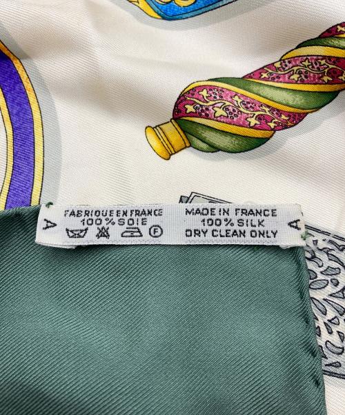 HERMES（エルメス）HERMES (エルメス) 香水瓶柄シルクスカーフの古着・服飾アイテム