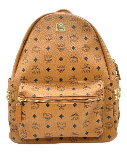 MCM（エムシーエム）MCM (エムシーエム) スタッズバックパック ブラウンの古着・服飾アイテム
