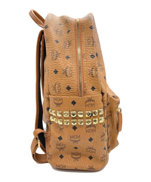 MCM（エムシーエム）MCM (エムシーエム) スタッズバックパック ブラウンの古着・服飾アイテム